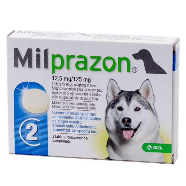 Milprazon Dog 12.5 / 125 mg (> 5 kg), 2 tablete [1]