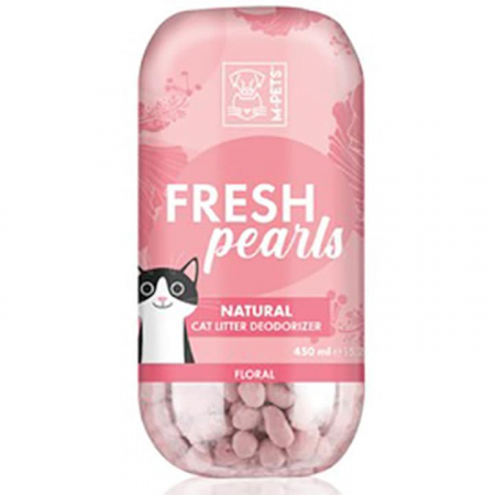 Accesorii pisici - Perle odorizante pentru litiera Mpets, Floral, 450 ml