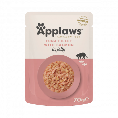 Hrana umeda pisici - Hrana Umeda Pisici APPLAWS File Ton si Somon in Aspic 70g