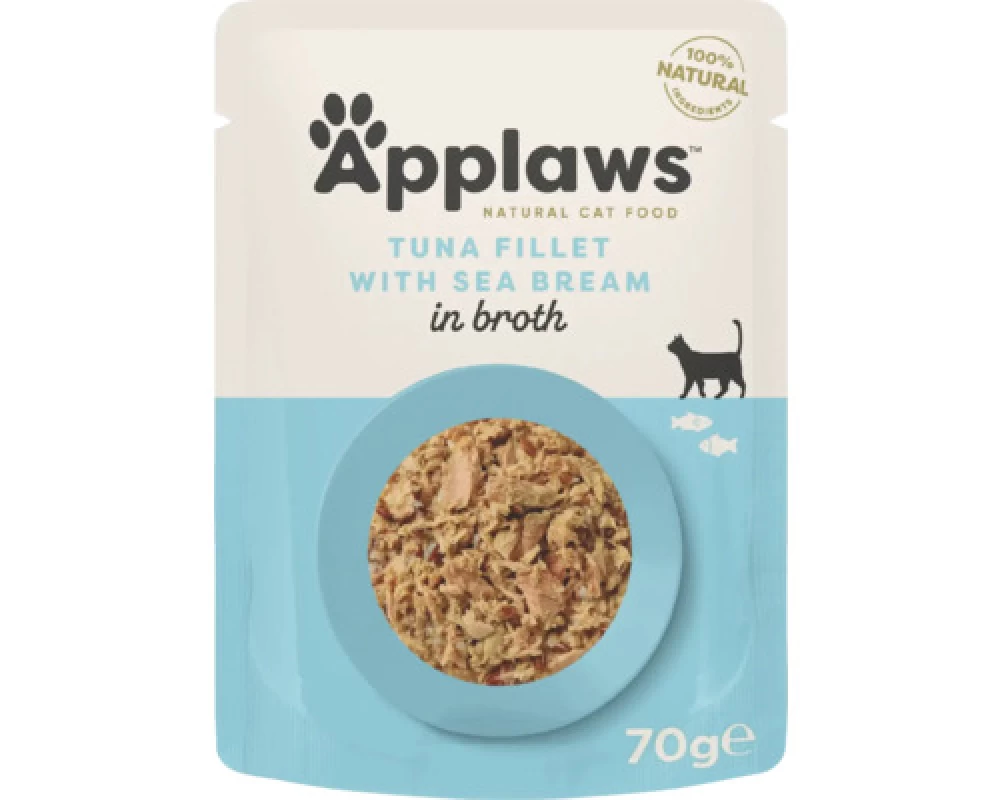 PISICI - Applaws file de ton cu dorada, plic, 70 g