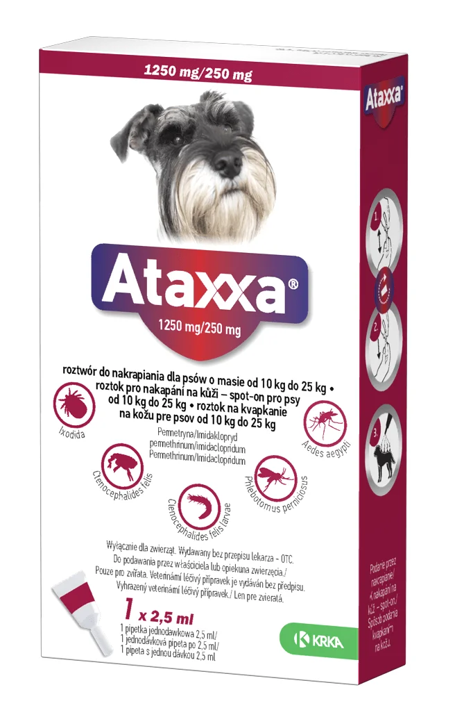 Antiparazitare interne si externe - Ataxxa Dog 100 (10-25 kg), 3 pipete