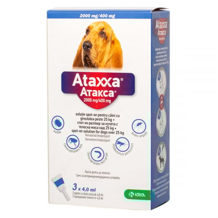 Antiparazitare interne si externe - Ataxxa Dog 100 (25-40 kg), 3 pipeta