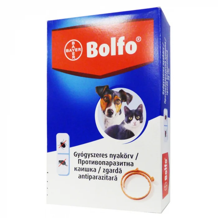 Antiparazitare interne si externe - Bolfo Zgarda Antiparazitara Caine si Pisica, 38 cm