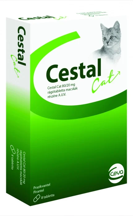 Antiparazitare interne si externe - Cestal Cat Flavour pentru pisici - 8 comprimate