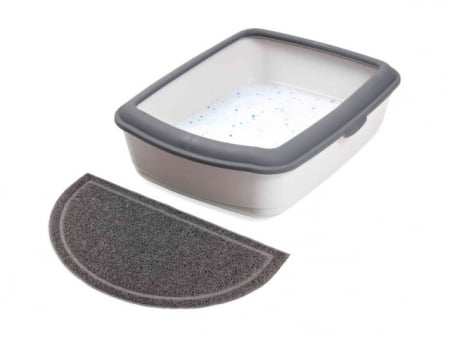 Covoras In Fata Litierei, Forma Semicircular, PVC, 59 x 35 cm, Antracit [1]