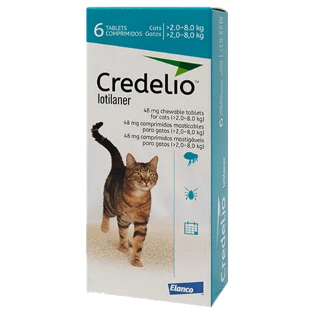 Antiparazitare interne si externe - Credelio 48 mg (2 - 8 kg), 3 tablete