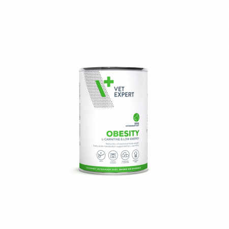 Afectiune digestive - Dieta veterinara umeda 4T Obesity DOG, Vet Expert, 400 gr