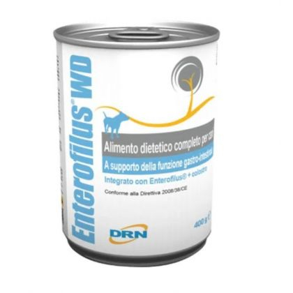 Afectiune digestive - DRN ENTEROFILUS WD, cu Pui si Curcan, Conserva Hrana Umeda Dietetica Pentru Caini cu Tulburari Gastrointestinale 400g