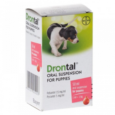 Antiparazitare interne si externe - Drontal Puppy Suspensie Orala 50ml