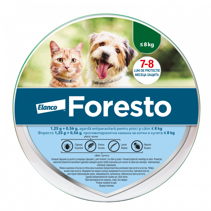 Antibiotice, Antiinflamatoare - Foresto Zgarda Antiparazitara S (<8 kg)