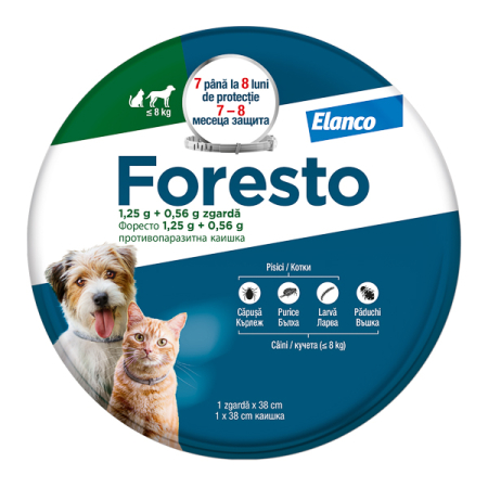 Suplimente pisici - Foresto Zgarda Antiparazitara S (<8 kg)