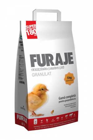 Hrana pasari - FURAJ COMPLET PENTRU PUI CREȘTERE-FINISARE/GRANULAT 5kg