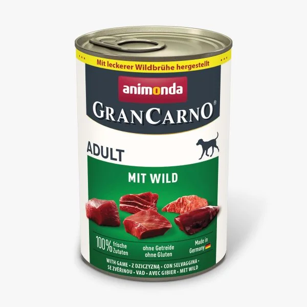 CAINI - Hrana umeda pentru caini Grancarno Adult Dog Vanat 400 gr