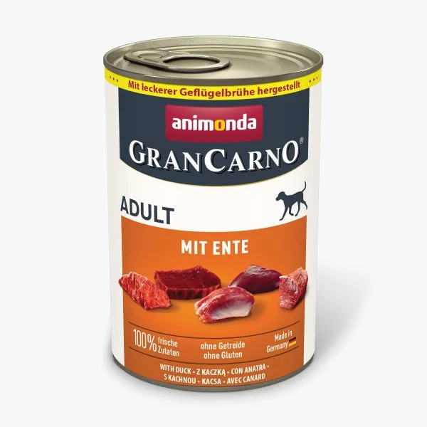 Hrana umeda caini - Mancare umeda pentru caini GranCarno Adult Dog Rata 400 gr