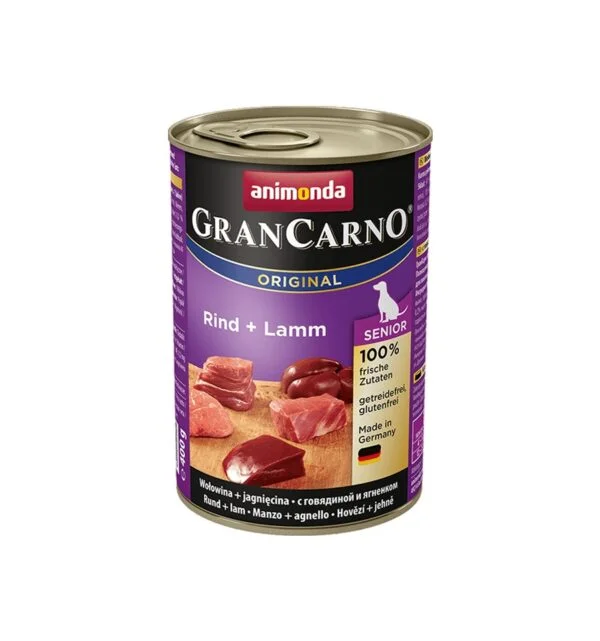 CAINI - Hrana umeda pentru caini GranCarno Senior Dog G Vita + Miel 400 gr