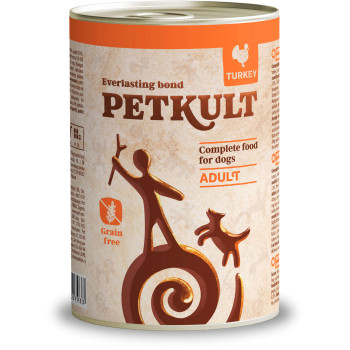 Hrana umeda caini - Hrana umeda pentru caini Petkult Adult cu curcan 400 g