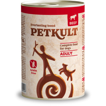 Hrana umeda caini - Hrana umeda pentru caini Petkult Adult cu vita 400 gr