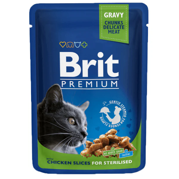 Hrana umeda pisici - Hrana umeda pentru pisici Brit Premium Sterilised Pui 100g
