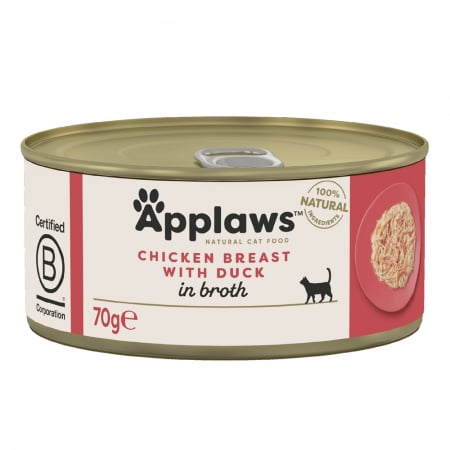 Hrana umeda pisici - Hrana umeda pentru pisici cu piept de pui si rata, 70 g, Applaws