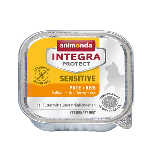 PISICI - Hrana umeda pentru pisici Integra Protect Sensitive Curcan + Orez 100gr