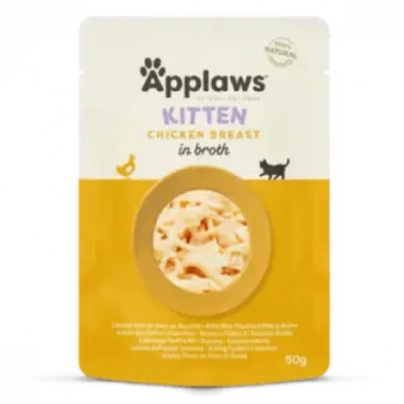Hrana umeda pisici - APPLAWS Hrană Umedă Pisică Junior, Pui în supă, 50g