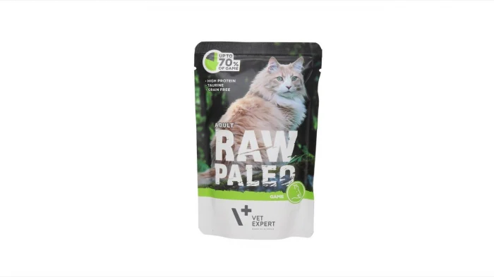 Hrana umeda pisici - Hrana umeda, RAW PALEO CAT, adult, carne de vanat, 100 g
