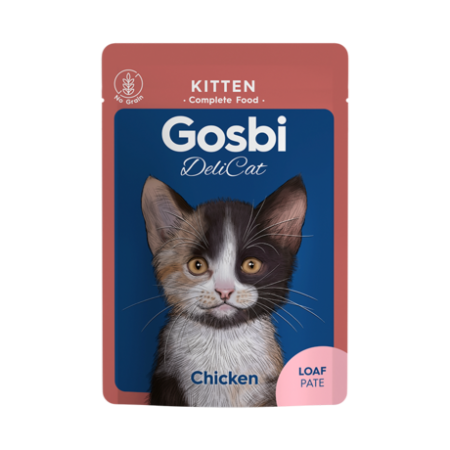 PISICI - Hrana umedat Gosbi Delicat Kitten cu Pui 85g