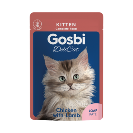 PISICI - Hrana umedat Gosbi Delicat Kitten cu Miel 85g