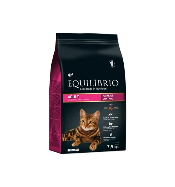 PISICI - Hrana uscata pentru pisici Equilibrio Adult Hairball Cats 7.5 kg