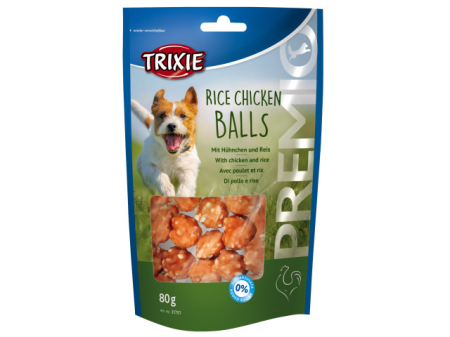 Recompense caini - Trixie Recompense Pentru Caini, Premio, Bile Cu Orez Si Pui, 80 g