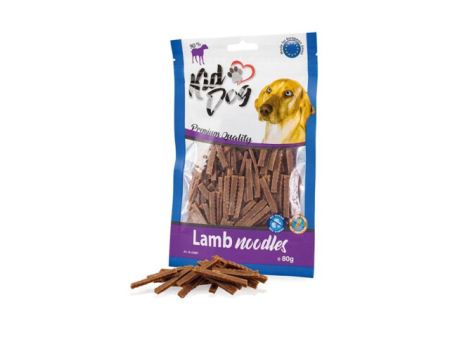 Recompense caini - KidDog Recompense Pentru Caini/Pisici, Noodles Cu Miel, 80 g