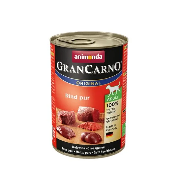 CAINI - Mancare umeda pentru caini GranCarno Adult Dog Vita 400 gr