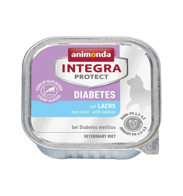 PISICI - Mancare umeda pentru pisici Integra Protect Diabetic Somon 100gr