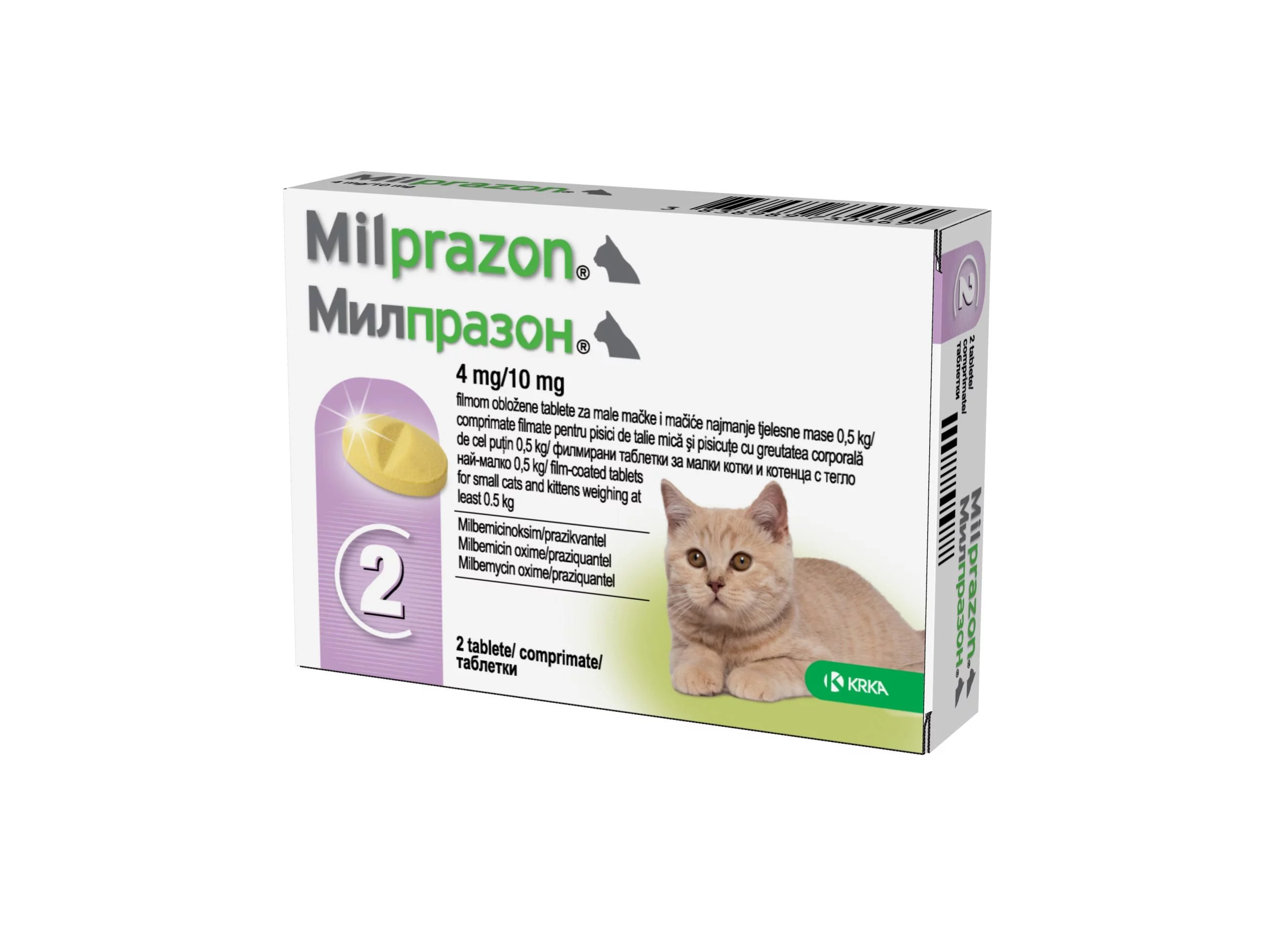 Antiparazitare interne si externe - Milprazon Cat 4 / 10 mg (< 2 kg), 2 tablete