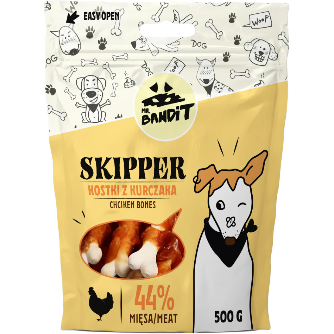 Recompense caini - Mr. Bandit SKIPPER, oase de pui, 500g