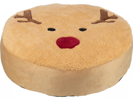 Paturi, perne si cosuri pisici - Pat Xmas Ren, 60 cm, Maro Deschis