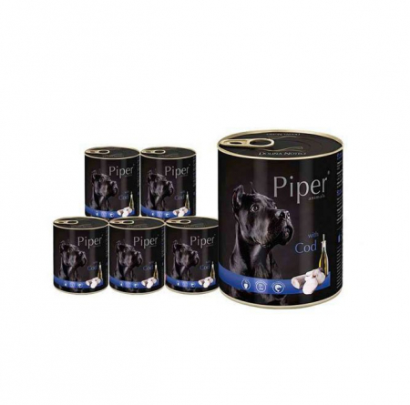 Hrana umeda caini - Piper Adult, carne de cod, 800 g