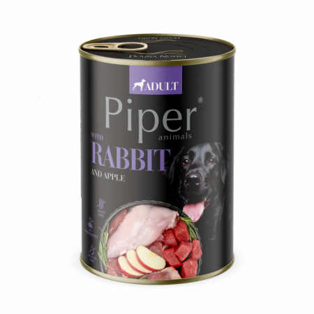 Hrana umeda caini - Piper Adult, iepure si mar, 400g
