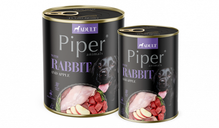 Hrana umeda caini - Piper Adult, iepure si mar, 800g