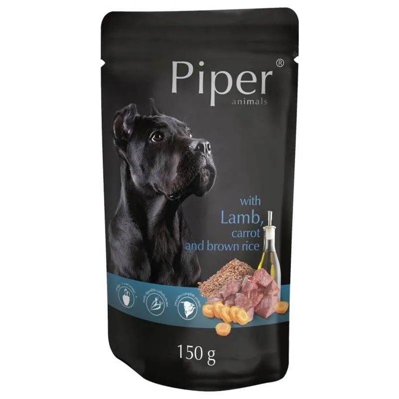 Hrana umeda caini - Piper Adult, miel, morcov si orez brun, 150g