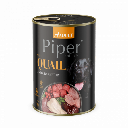 Hrana umeda caini - Piper Adult, prepelita si merisor, 400g