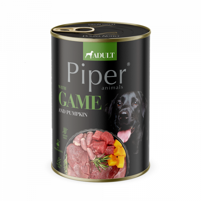 Hrana umeda caini - Piper Adult, vanat si dovleac, 400g