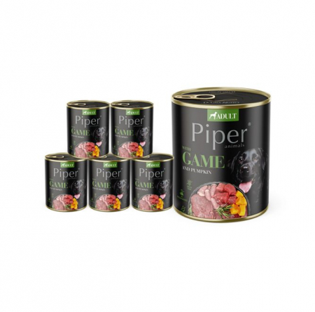 Hrana umeda caini - Piper Adult, vanat si dovleac, 800g
