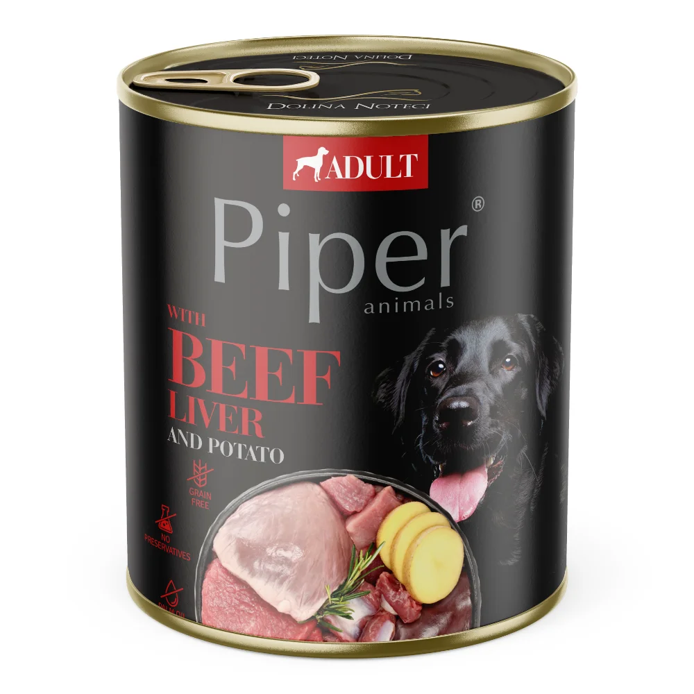 Hrana umeda caini - Piper Adult, vita si cartofi, 800g - DOLINA NOTECI
