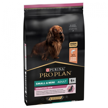 Hrana uscata caini - PURINA PRO PLAN Small & Mini Adult Sensitive Skin Somon 3kg