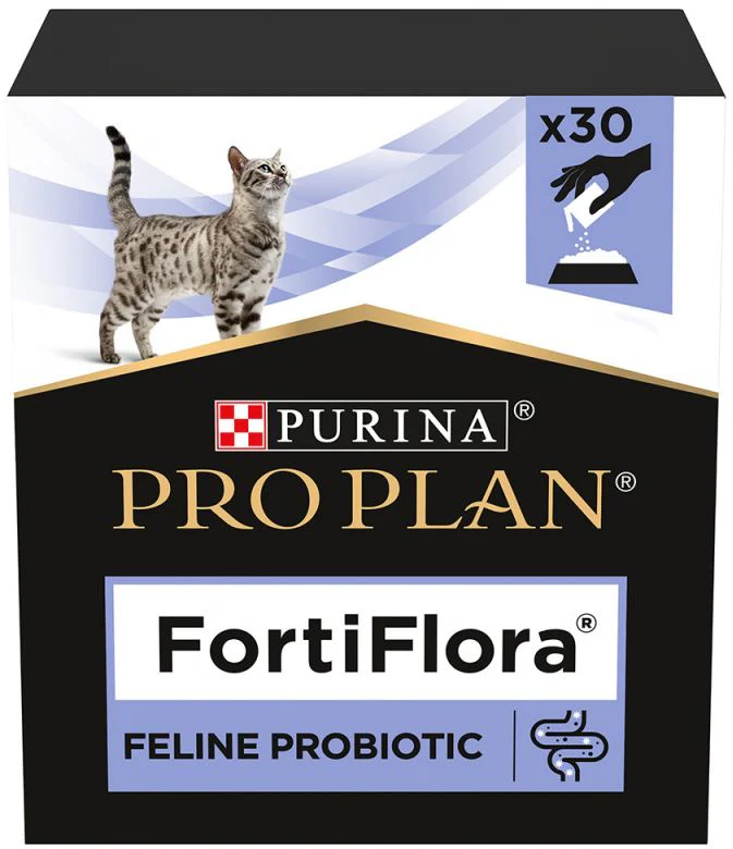 Suplimente pisici - Purina Pro Plan Veterinary Diets Fortiflora Feline , 30 plicuri x 1 g