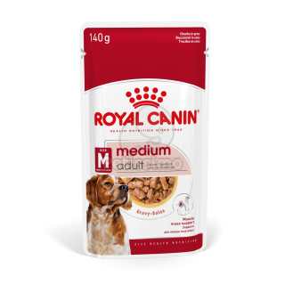 Hrana umeda caini - Royal Canin Medium Adult, Hrana umeda pentru caini, plic, 140 gr.