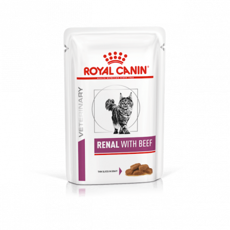 Hrana umeda pisici - Royal Canin Renal With Beef Cat, hrană umedă, 85g