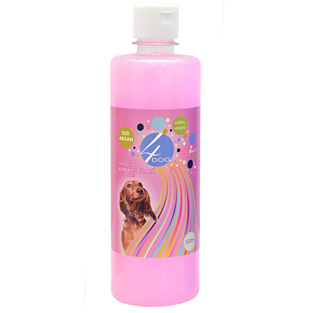 Igiena si ingrijire caini - Sampon Pentru Caini 4Dog Blana Lucioasa, 500 ml