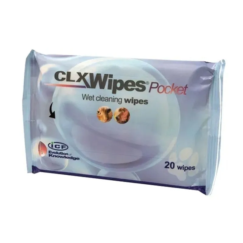 Servetele umede - Servetele Umede cu clorhexidina pentru Caini si Pisici CLX WIpes 20 bucati